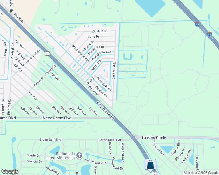 map of restaurants, bars, coffee shops, grocery stores, and more near 11322 Pineapple Road in Punta Gorda
