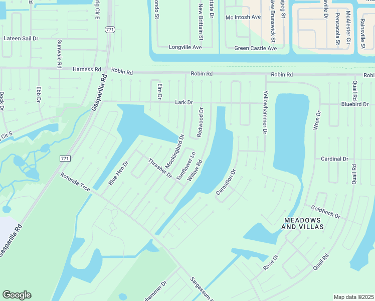 map of restaurants, bars, coffee shops, grocery stores, and more near 20 Sunflower Lane in Punta Gorda