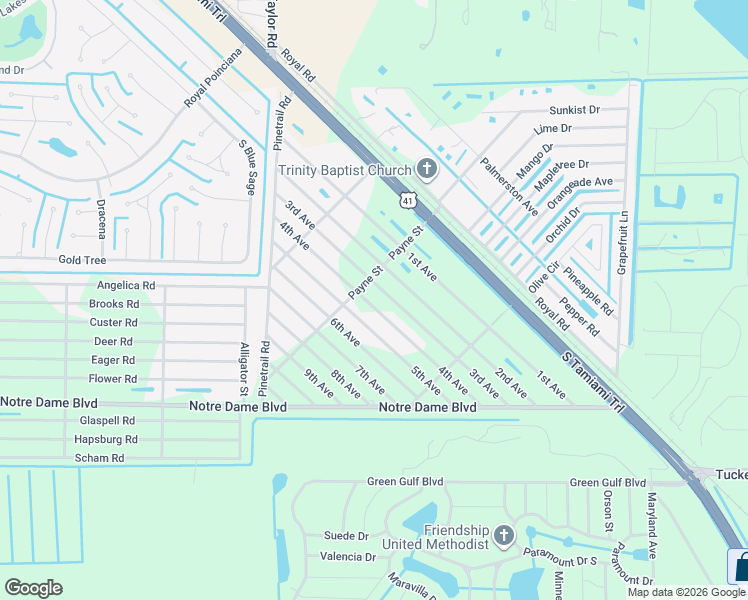 map of restaurants, bars, coffee shops, grocery stores, and more near 11340 4th Avenue in Punta Gorda