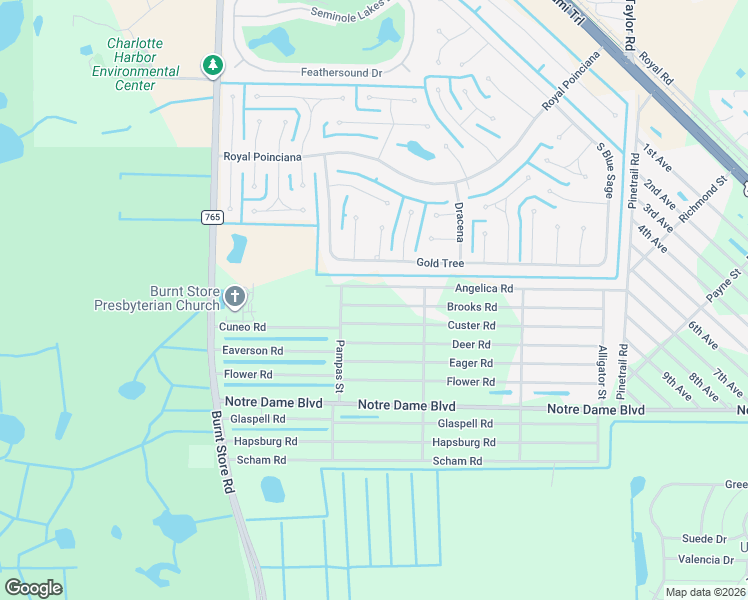 map of restaurants, bars, coffee shops, grocery stores, and more near 26210 Brooks Road in Punta Gorda