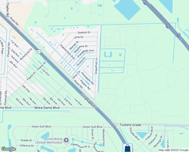 map of restaurants, bars, coffee shops, grocery stores, and more near 11322 Pineapple Road in Punta Gorda