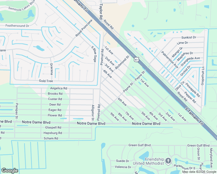 map of restaurants, bars, coffee shops, grocery stores, and more near 11293 6th Avenue in Punta Gorda