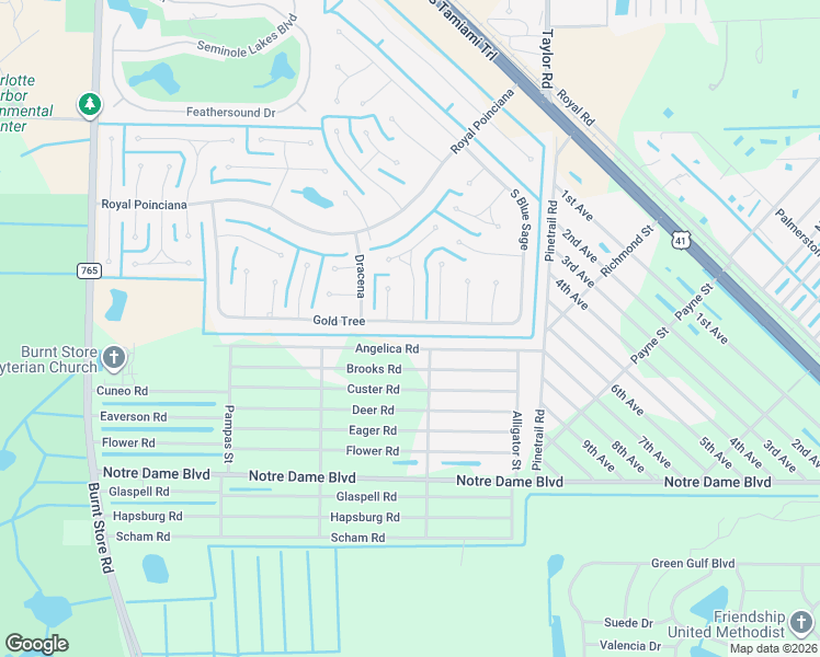 map of restaurants, bars, coffee shops, grocery stores, and more near 7538 Ligustrum in Punta Gorda