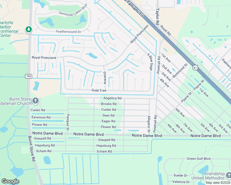 map of restaurants, bars, coffee shops, grocery stores, and more near 325 Gold Tree in Punta Gorda