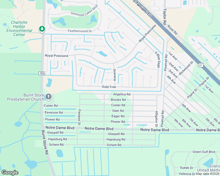 map of restaurants, bars, coffee shops, grocery stores, and more near 413 Gold Tree in Punta Gorda