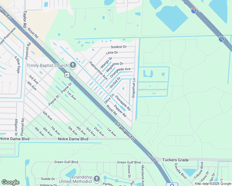 map of restaurants, bars, coffee shops, grocery stores, and more near 11314 Olive Circle in Punta Gorda