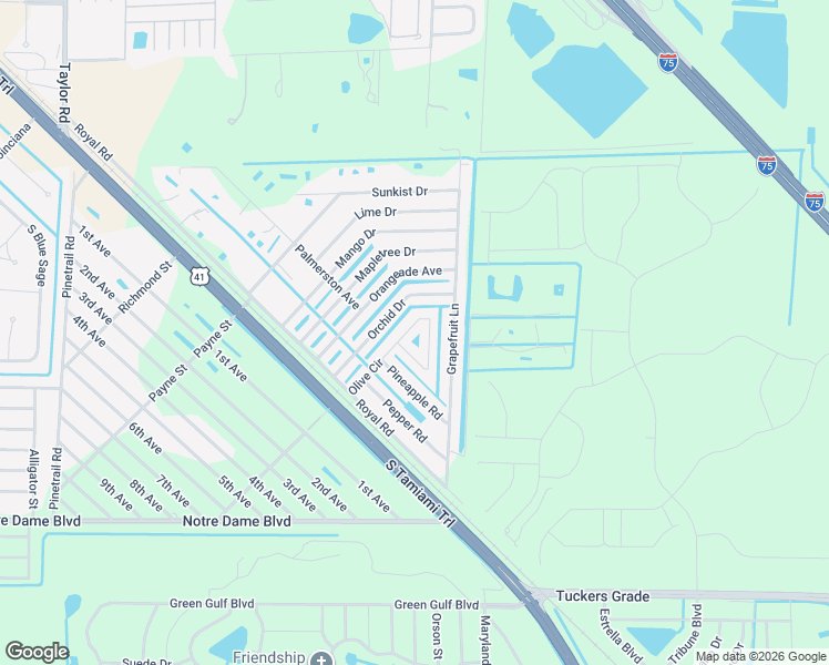 map of restaurants, bars, coffee shops, grocery stores, and more near 15473 Orchid Drive in Punta Gorda