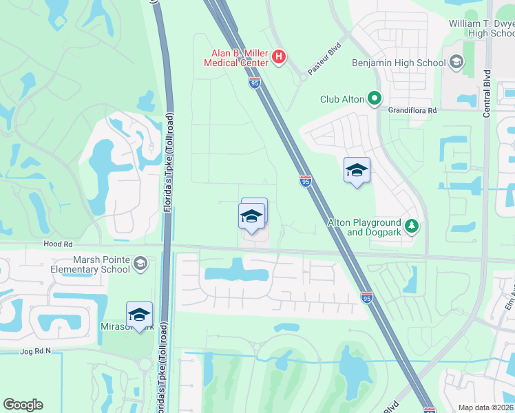 map of restaurants, bars, coffee shops, grocery stores, and more near 5647 Delacroix Terrace in Palm Beach Gardens