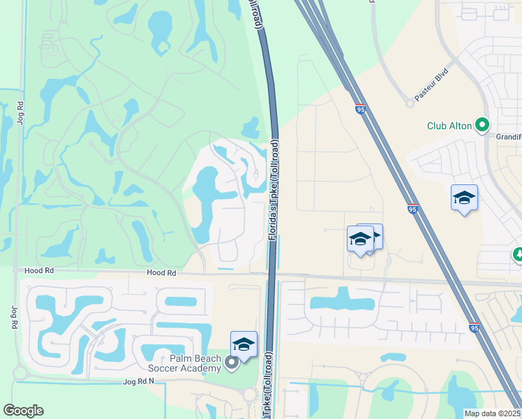 map of restaurants, bars, coffee shops, grocery stores, and more near 6049 Brandon Street in West Palm Beach