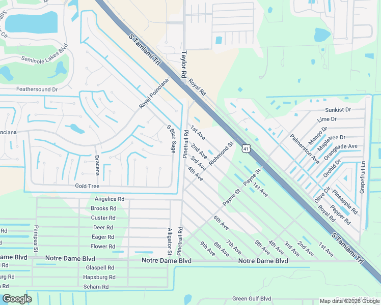 map of restaurants, bars, coffee shops, grocery stores, and more near 11134 2nd Avenue in Punta Gorda