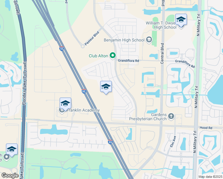 map of restaurants, bars, coffee shops, grocery stores, and more near 4202 Mendel Lane in Palm Beach Gardens