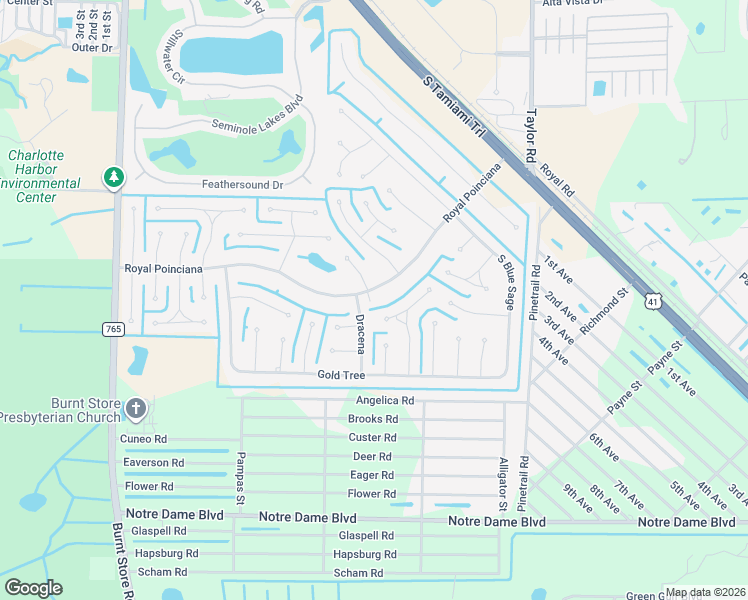 map of restaurants, bars, coffee shops, grocery stores, and more near 439 Royal Poinciana in Punta Gorda