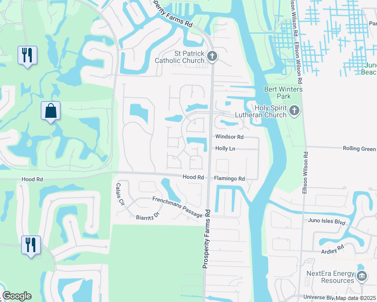 map of restaurants, bars, coffee shops, grocery stores, and more near 13191 La Lique Court in West Palm Beach