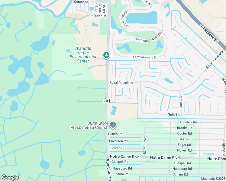 map of restaurants, bars, coffee shops, grocery stores, and more near 7416 South Seagrape Road in Punta Gorda
