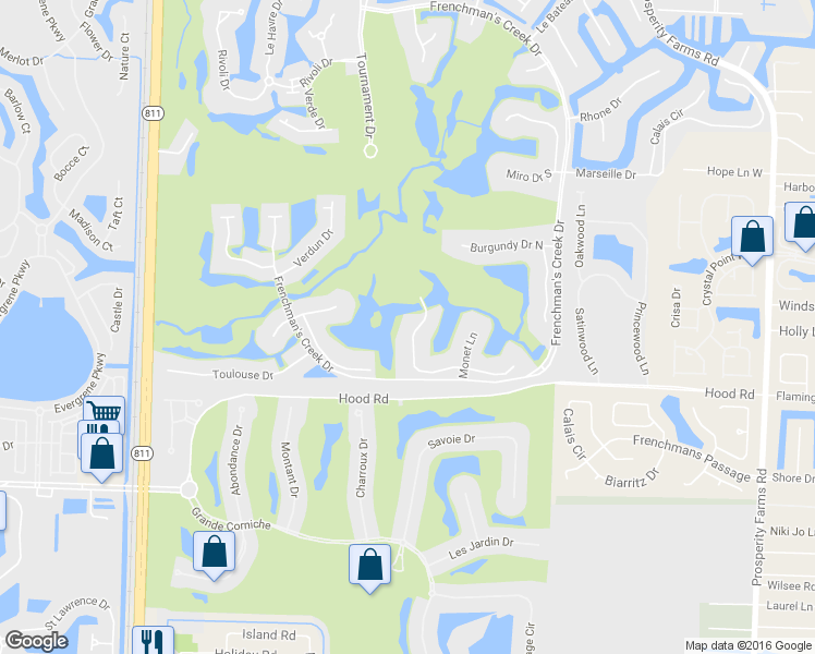 map of restaurants, bars, coffee shops, grocery stores, and more near 3300 Monet Dr W in Palm Beach Gardens