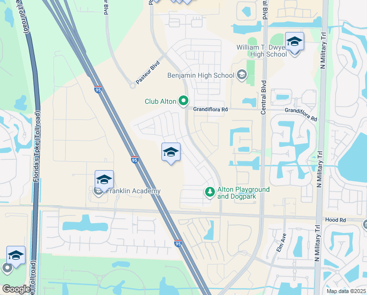 map of restaurants, bars, coffee shops, grocery stores, and more near 4202 Mendel Lane in Palm Beach Gardens