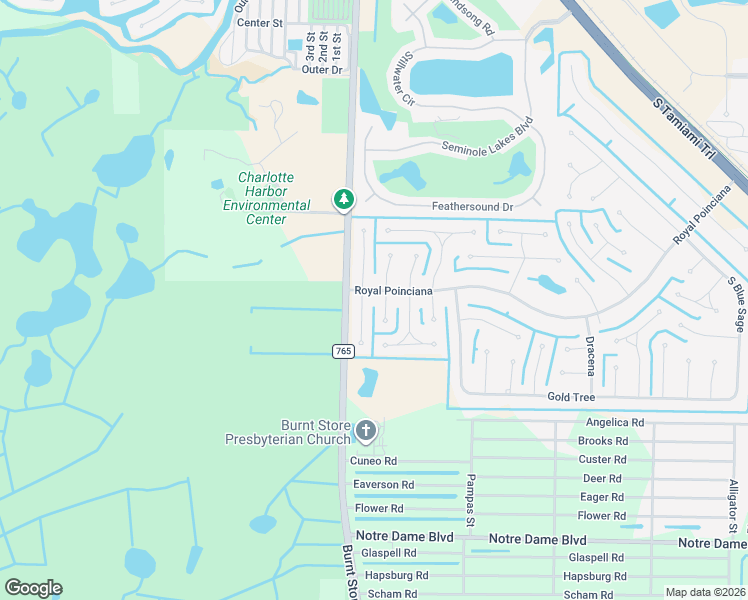 map of restaurants, bars, coffee shops, grocery stores, and more near 7416 South Seagrape Road in Punta Gorda