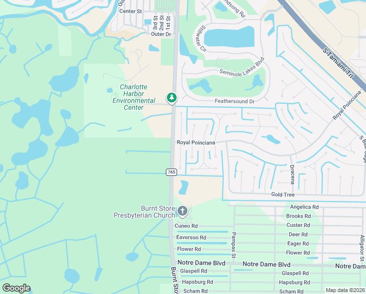 map of restaurants, bars, coffee shops, grocery stores, and more near 7416 South Seagrape Road in Punta Gorda