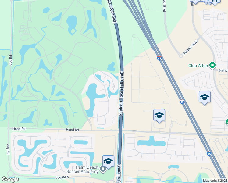 map of restaurants, bars, coffee shops, grocery stores, and more near 6049 Brandon Street in West Palm Beach