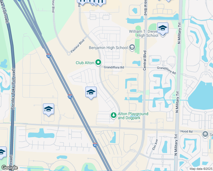 map of restaurants, bars, coffee shops, grocery stores, and more near 13181 Alton Road in Palm Beach Gardens