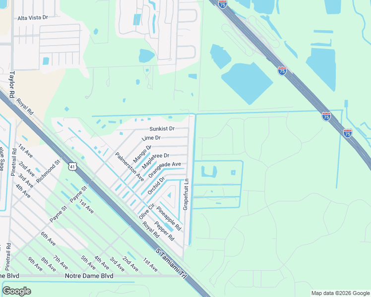 map of restaurants, bars, coffee shops, grocery stores, and more near 15548 Mango Drive in Punta Gorda