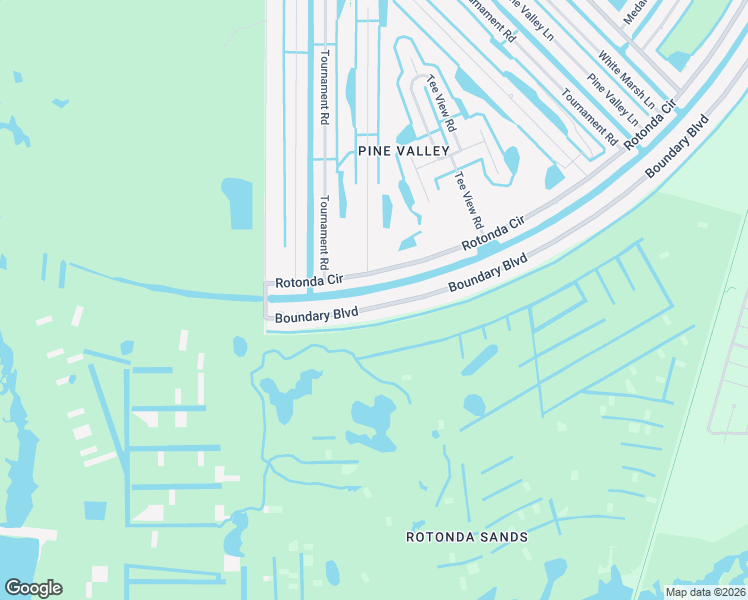map of restaurants, bars, coffee shops, grocery stores, and more near 1160 Boundary Boulevard in Rotonda West