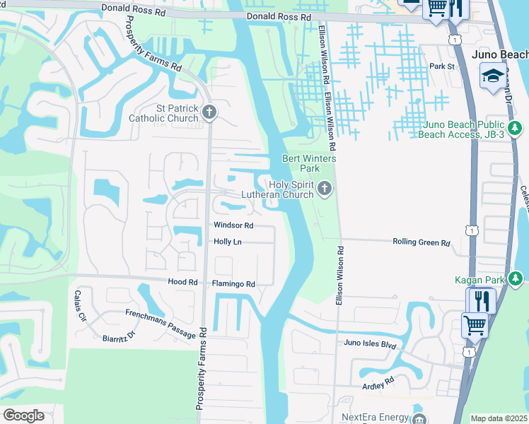 map of restaurants, bars, coffee shops, grocery stores, and more near 2280 Treasure Isle Drive in West Palm Beach