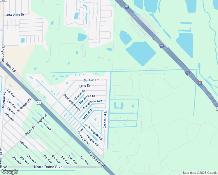 map of restaurants, bars, coffee shops, grocery stores, and more near 11096 Grapefruit Lane in Punta Gorda