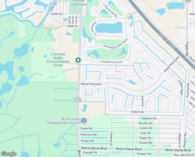 map of restaurants, bars, coffee shops, grocery stores, and more near 750 Royal Poinciana in Punta Gorda