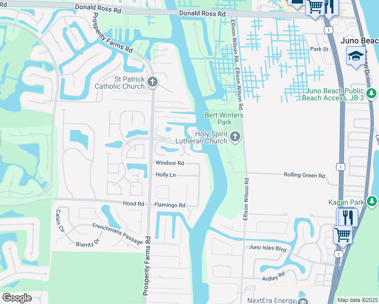map of restaurants, bars, coffee shops, grocery stores, and more near 2300 Treasure Isle Drive in West Palm Beach