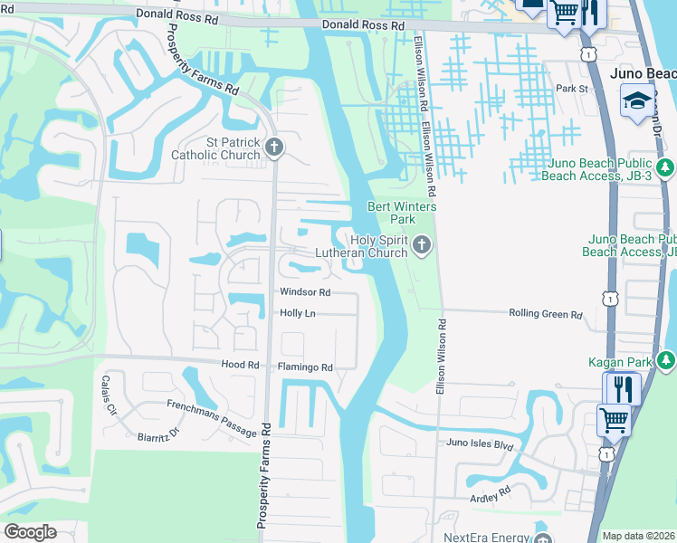 map of restaurants, bars, coffee shops, grocery stores, and more near 2300 Treasure Isle Drive in West Palm Beach