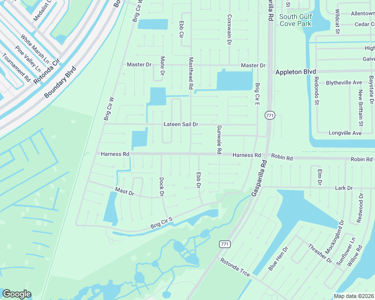 map of restaurants, bars, coffee shops, grocery stores, and more near 17 Garnet Drive in Placida