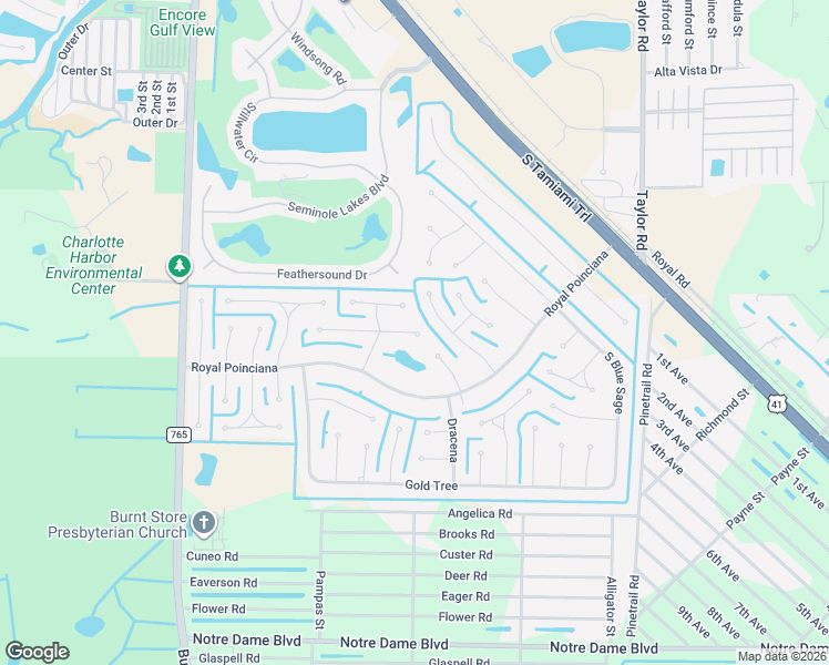 map of restaurants, bars, coffee shops, grocery stores, and more near 401 East Cashew in Punta Gorda