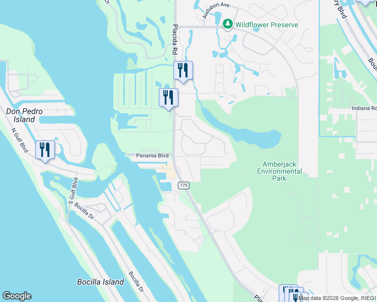 map of restaurants, bars, coffee shops, grocery stores, and more near 10660 Lemon Creek Loop in Englewood