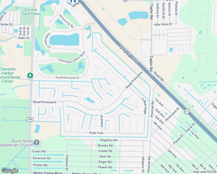 map of restaurants, bars, coffee shops, grocery stores, and more near 7332 Powder Puff in Punta Gorda