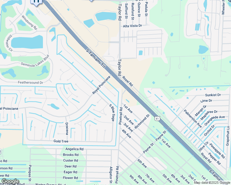 map of restaurants, bars, coffee shops, grocery stores, and more near 7350 South Plum Tree in Punta Gorda