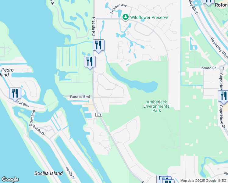 map of restaurants, bars, coffee shops, grocery stores, and more near 10700 Lemon Creek Loop in Englewood
