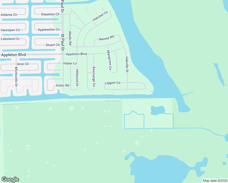 map of restaurants, bars, coffee shops, grocery stores, and more near 16825 Leggett Circle in Port Charlotte