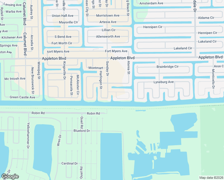 map of restaurants, bars, coffee shops, grocery stores, and more near 10446 Sunday Drive in Port Charlotte