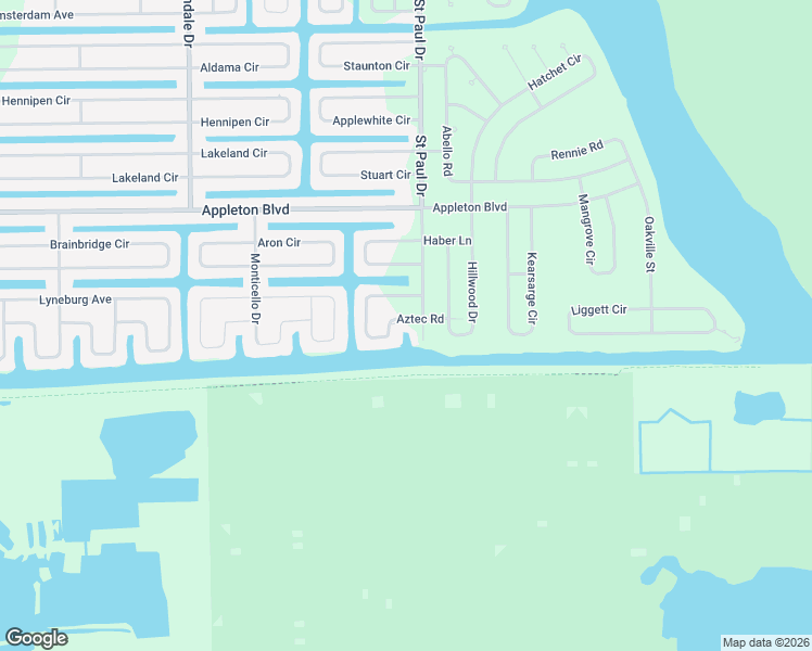 map of restaurants, bars, coffee shops, grocery stores, and more near 10591 Aztec Road in Port Charlotte