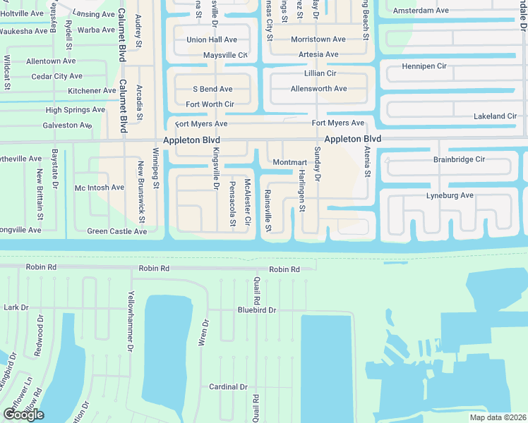 map of restaurants, bars, coffee shops, grocery stores, and more near 10509 Rainsville Street in Port Charlotte