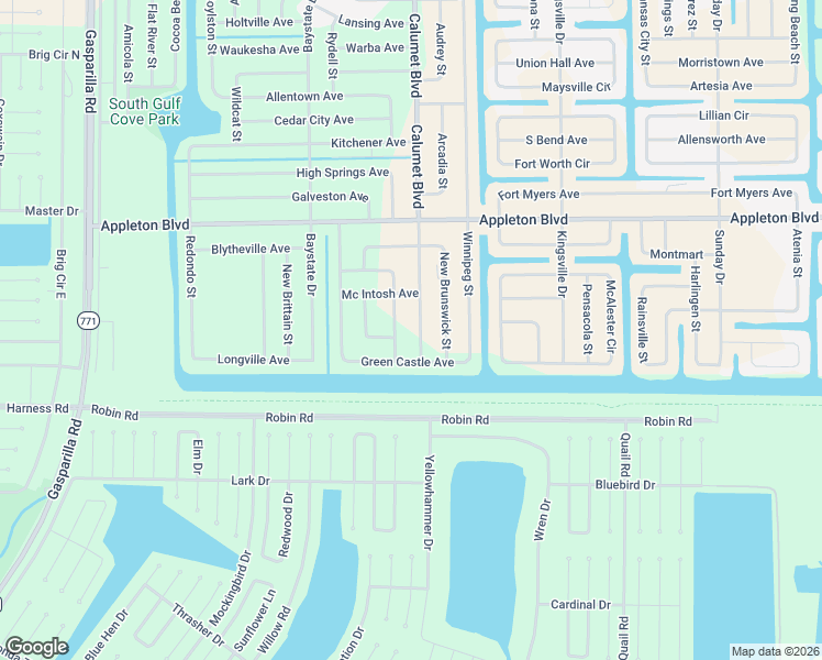 map of restaurants, bars, coffee shops, grocery stores, and more near 10459 Calumet Boulevard in Port Charlotte