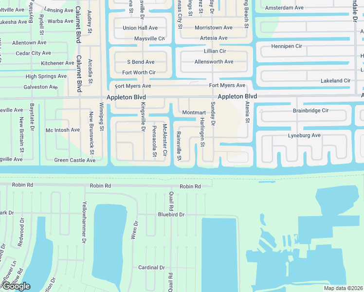 map of restaurants, bars, coffee shops, grocery stores, and more near 10509 Rainsville Street in Port Charlotte