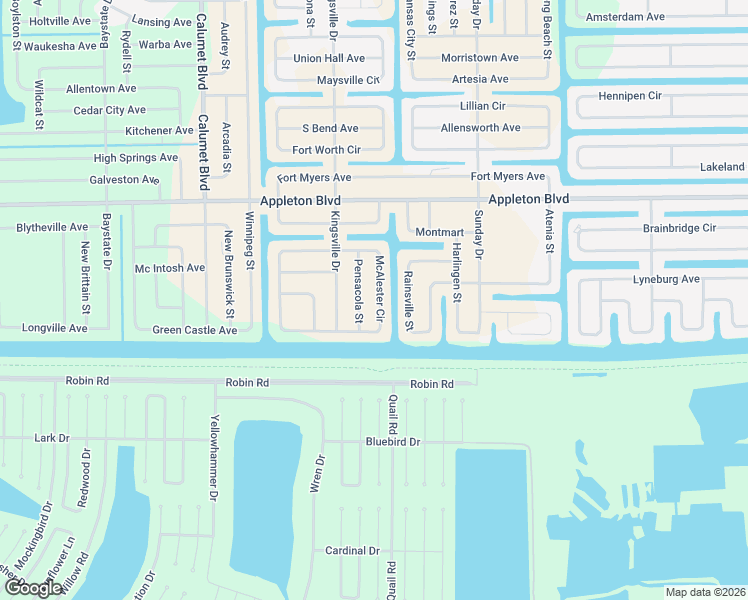 map of restaurants, bars, coffee shops, grocery stores, and more near 10515 McAlester Circle in Port Charlotte