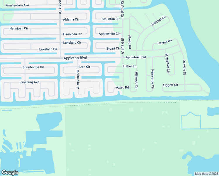 map of restaurants, bars, coffee shops, grocery stores, and more near 10470 Aztec Road in Port Charlotte