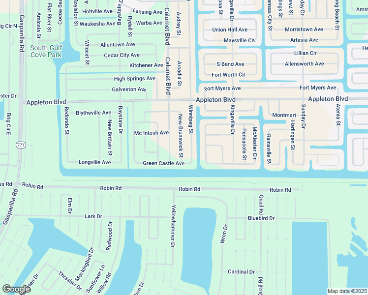 map of restaurants, bars, coffee shops, grocery stores, and more near 10468 New Brunswick Street in Port Charlotte