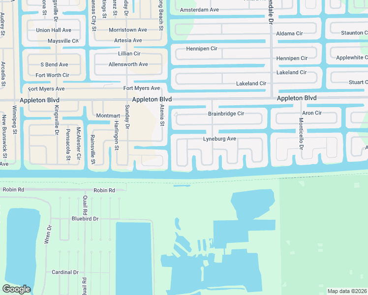 map of restaurants, bars, coffee shops, grocery stores, and more near 10587 Riverside Road in Port Charlotte