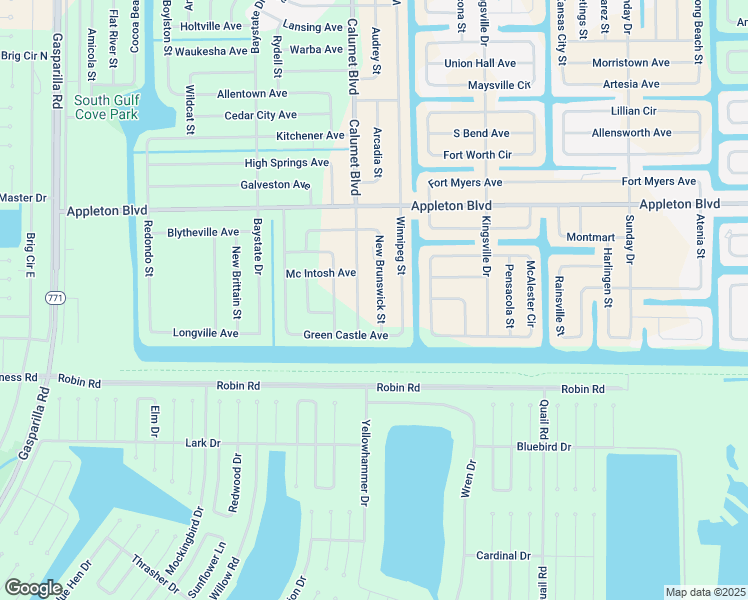 map of restaurants, bars, coffee shops, grocery stores, and more near 10468 New Brunswick Street in Port Charlotte