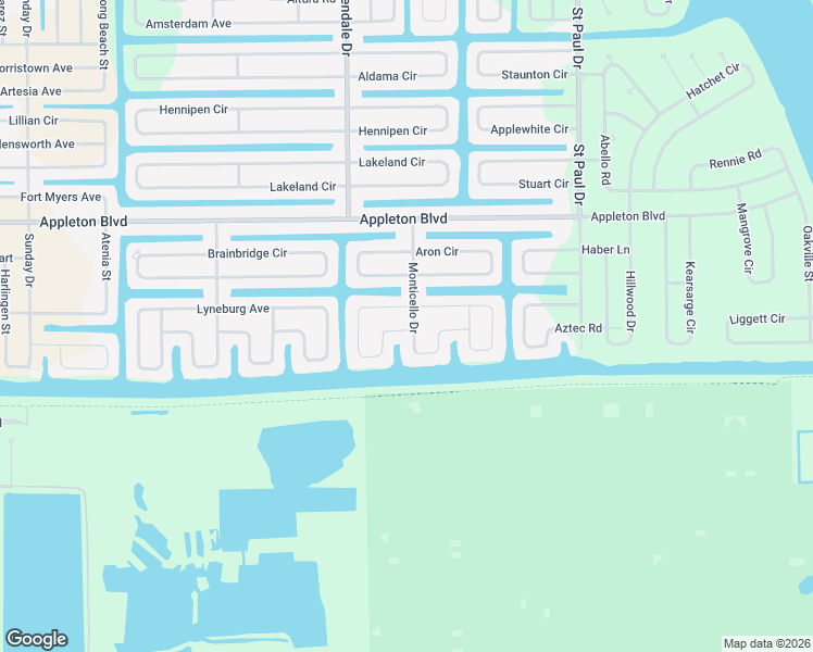 map of restaurants, bars, coffee shops, grocery stores, and more near 10441 Monticello Drive in Port Charlotte