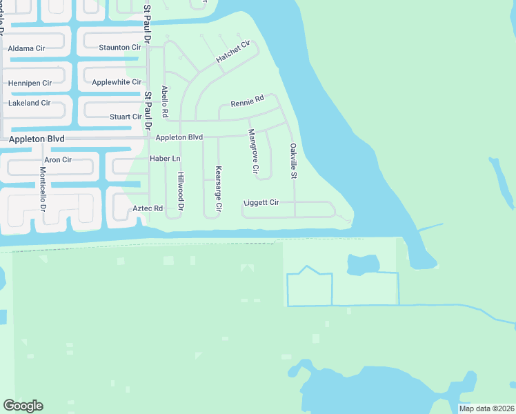 map of restaurants, bars, coffee shops, grocery stores, and more near 16825 Leggett Circle in Port Charlotte
